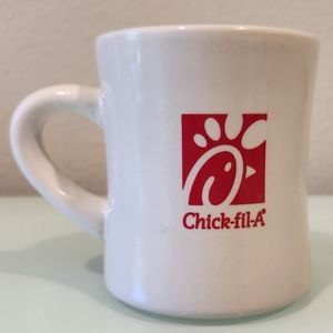 Chick-fil-A Restaurant Advertising White Diner Coffee Mug Cup Thrive Farmers
